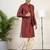 Maroon layered kurta pajama