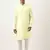 Lemon yellow asymmetrical  cotton kurta pajama