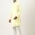 Lemon yellow asymmetrical  cotton kurta pajama