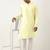 Lemon yellow asymmetrical  cotton kurta pajama
