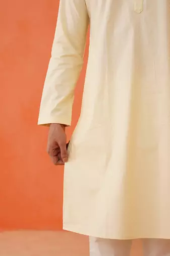 Lemon cotton kurta pajama