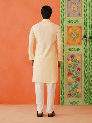 Lemon cotton kurta pajama 5