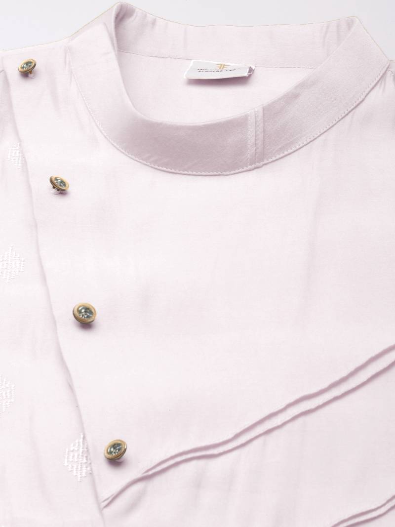 Lavender open layered kurta pajama