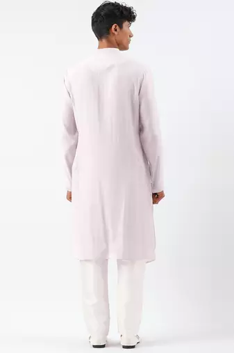 Lavender open layered kurta pajama