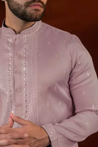 Lavender embroidery kurta pajama