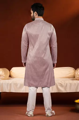 Lavender embroidery kurta pajama