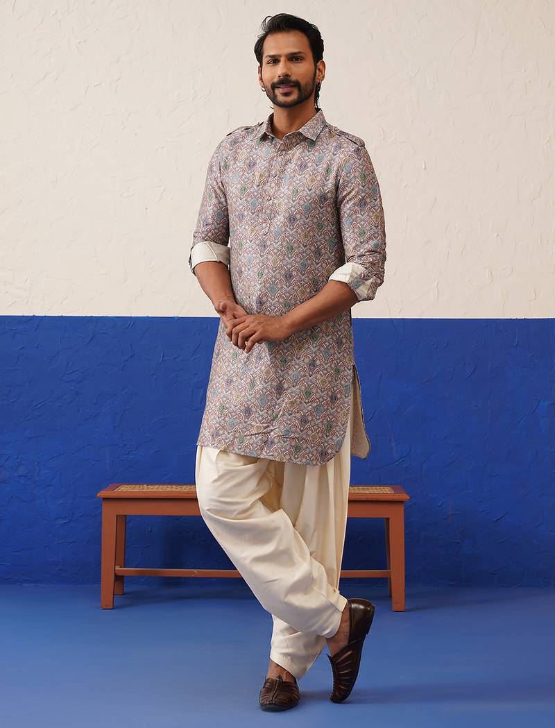 Printed pathani salwar set