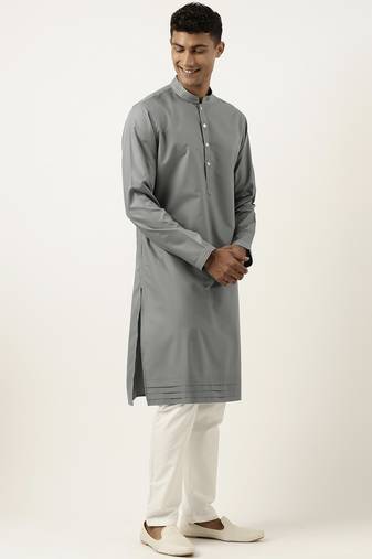 Grey cotton kurta pajama