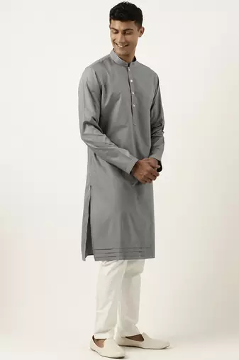 Grey cotton kurta pajama