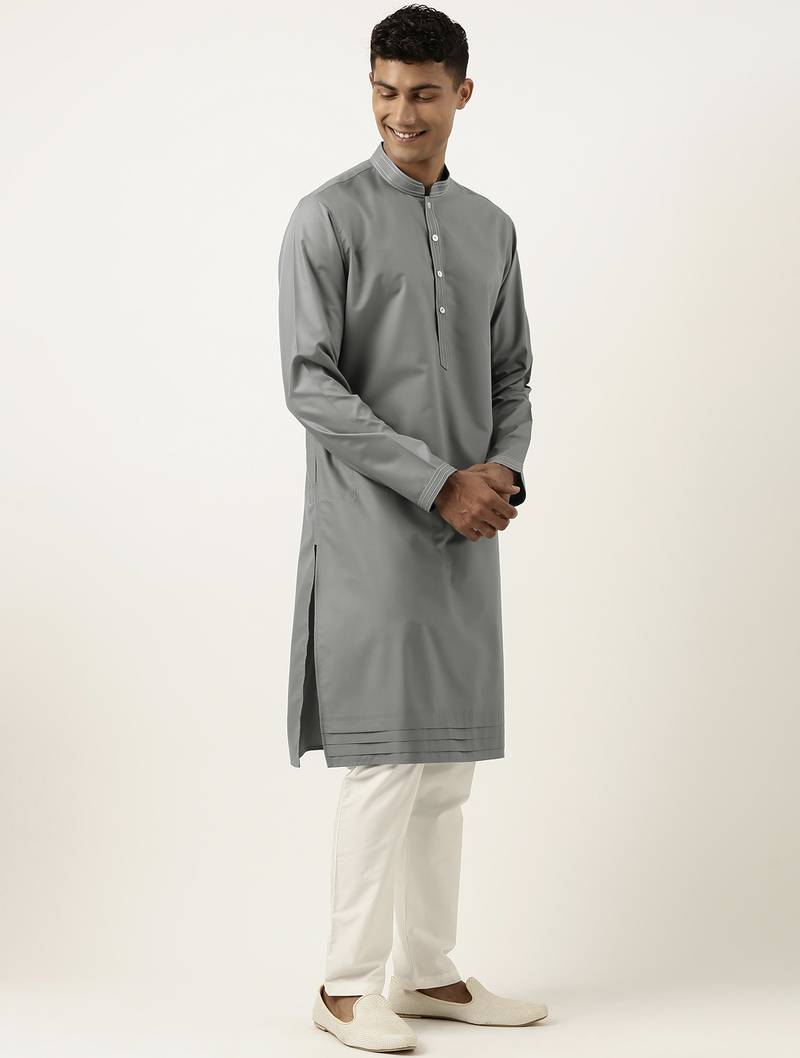 Grey cotton kurta pajama