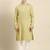 Greenish beige twill weave cotton kurta  set