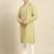 Greenish beige twill weave cotton kurta  set
