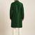Bottle green embroidered kurta pajama