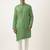 Olive green asymmetrical cotton kurta pajama
