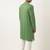 Olive green asymmetrical cotton kurta pajama