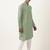 Light green asymmetrical  cotton kurta pajama
