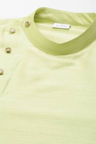 Parrot green drape kurta