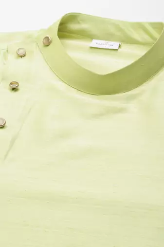 Parrot green drape kurta