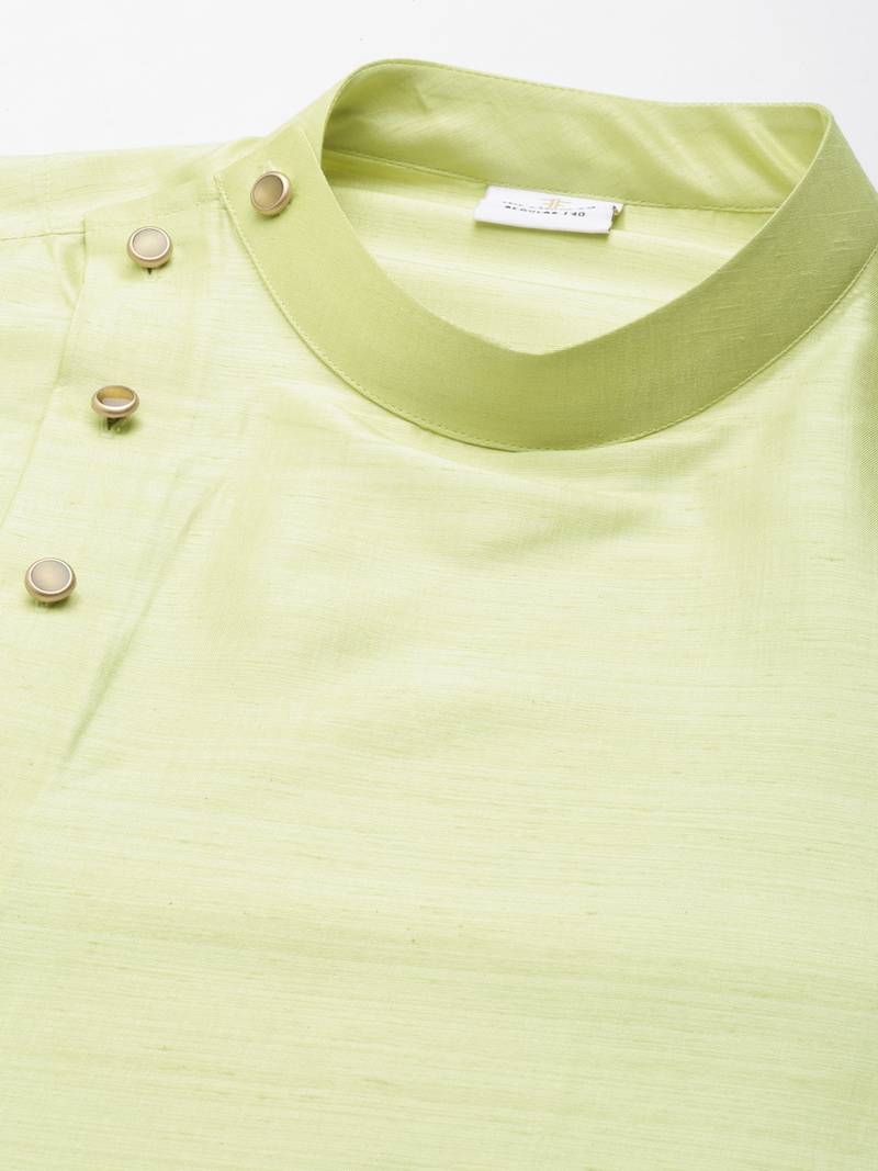 Parrot green drape kurta