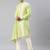Parrot green drape kurta