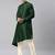 Bottle green drape kurta pajama