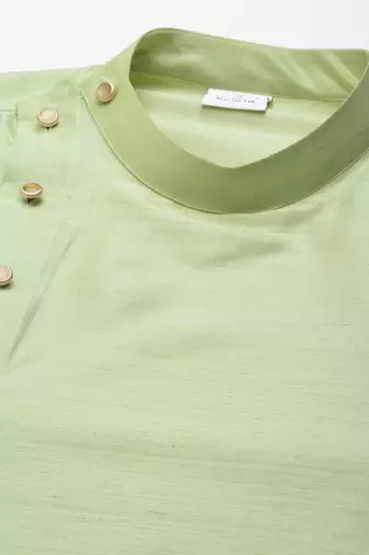 Pistachio green drape kurta