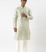 Light green embroidered kurta pajama