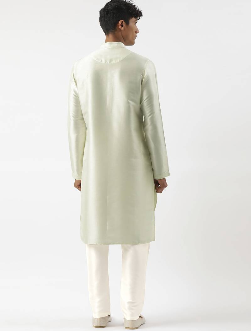 Light green embroidered kurta pajama