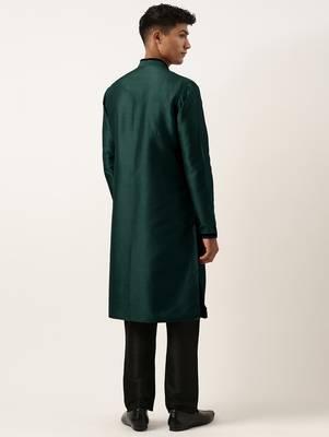 Green ombre layered kurta pajama 5