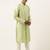 Parrot green embroidery angrakha kurta pajama