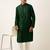 Green embroidery angrakha kurta pajama