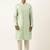 Pistachio green embroidery angrakha kurta pajama