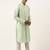 Pistachio green embroidery angrakha kurta pajama