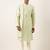 Mint green embroidery angrakha kurta pajama