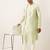 Mint green embroidery angrakha kurta pajama