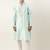 Aqua Blue silk embroidered kurta pajama