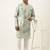Green sequin embroidery kurta pajama