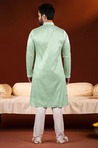 Green embroidery kurta pajama