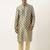 Printed gold cotton kurta pajama