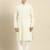 Cream twill weave cotton kurta  set