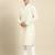 Cream twill weave cotton kurta  set