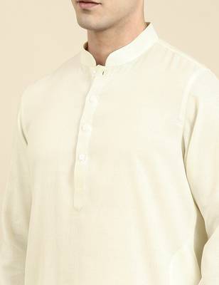 Cream twill weave cotton kurta  set 5