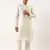 Cream embroidered kurta pajama