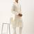 Cream embroidered kurta pajama