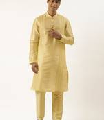 Cream embroidered kurta pajama