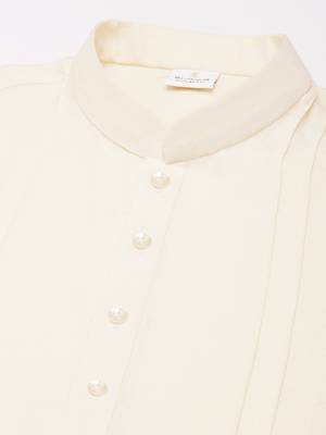 Cream cotton pintux kurta pajama 2
