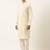 Cream cotton pintux kurta pajama
