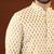Cream sanganeri print kurta pajama