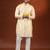 Cream embroidered kurta pajama