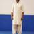 Cream pure cotton pathani with salwar set